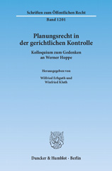 eBook, Planungsrecht in der gerichtlichen Kontrolle. : Kolloquium zum Gedenken an Werner Hoppe., Duncker & Humblot