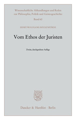 E-book, Vom Ethos der Juristen., Duncker & Humblot