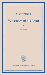 eBook, Wissenschaft als Beruf., Weber, Max., Duncker & Humblot