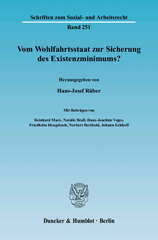 E-book, Vom Wohlfahrtsstaat zur Sicherung des Existenzminimums?, Duncker & Humblot