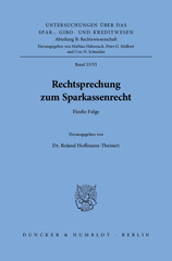 E-book, Rechtsprechung zum Sparkassenrecht. : Fünfte Folge., Duncker & Humblot