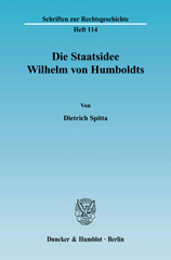 E-book, Die Staatsidee Wilhelm von Humboldts., Duncker & Humblot