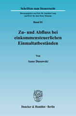 E-book, Zu- und Abfluss bei einkommensteuerlichen Einmaltatbeständen., Dusowski, Anne, Duncker & Humblot