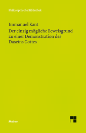 E-book, Der einzig mögliche Beweisgrund zu einer Demonstration des Daseins Gottes : Historisch-kritische Edition, Felix Meiner Verlag