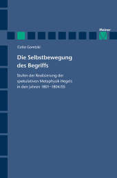 E-book, Die Selbstbewegung des Begriffs : Stufen der Realisierung der spekulativen Metaphysik Hegels in den Jahren 1801-1804/05, Felix Meiner Verlag