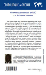 eBook, Géopolitique identitaire en RDC : cas de l'identité kasaïenne, Muamba Mumbunda, Philémon, L'Harmattan