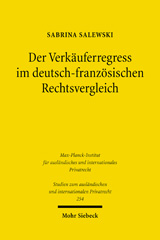 E-book, Der Verkäuferregress im deutsch-französischen Rechtsvergleich, Salewski, Sabrina, Mohr Siebeck
