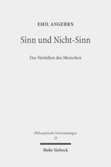 E-book, Sinn und Nicht-Sinn : Das Verstehen des Menschen, Angehrn, Emil, Mohr Siebeck