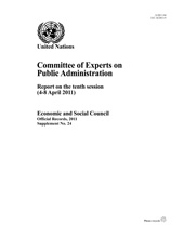 E-book, Committee of Experts on Public Administration : Report on the Tenth Session (4-8 April 2011), United Nations Publications