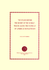 E-book, We Stand before the Secret of the World: Traces along the Pathway of American Romanticism, Universitat de València