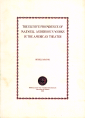 eBook, The Elusive Prominence of Maxwell Anderson in the American Theater, Universitat de València