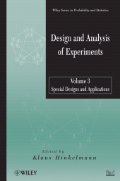 eBook, Design and Analysis of Experiments, Volume 3 : Special Designs and Applications, John Wiley & Sons