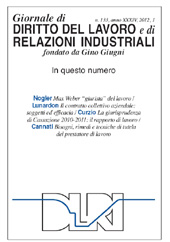 Heft, Giornale di diritto del lavoro e di relazioni industriali : 133, 1, 2012, Franco Angeli