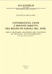 E-book, Universitates, censi e imposte dirette nel Regno di Napoli (sec. XVII), Roggero, Federico, 1971-, Viella