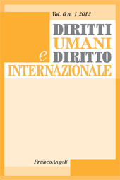 Fascículo, Diritti umani e diritto internazionale : 6, 1, 2012, Franco Angeli