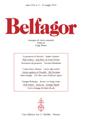 Issue, Belfagor : rassegna di varia umanità : LXVII, 3, 2012, L.S. Olschki