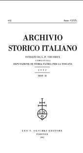 Fascículo, Archivio storico italiano : 632, 2, 2012, L.S. Olschki