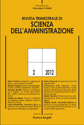 Issue, Rivista trimestrale di scienza della amministrazione : 2, 2012, Franco Angeli
