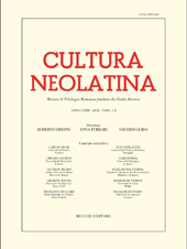 Heft, Cultura neolatina : LXXII, 1/2, 2012, Enrico Mucchi Editore