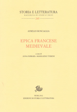 E-book, Epica francese medievale, Roncaglia, Aurelio, Edizioni di storia e letteratura