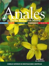 Fascículo, Anales del Jardin Botanico de Madrid : 69, 1, 2012, CSIC, Consejo Superior de Investigaciones Científicas