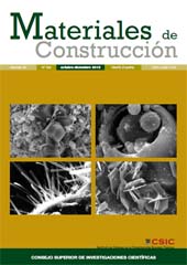 Issue, Materiales de construcción : 62, 308, 4, 2012, CSIC, Consejo Superior de Investigaciones Científicas