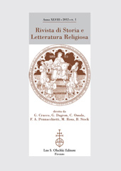 Fascicule, Rivista di storia e letteratura religiosa : XLVIII, 1, 2012, L.S. Olschki