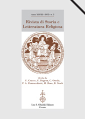 Fascicule, Rivista di storia e letteratura religiosa : XLVIII, 2, 2012, L.S. Olschki