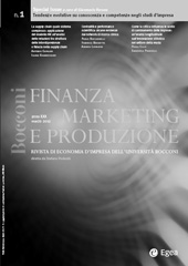 Issue, Finanza, marketing e produzione : rivista di economia d'impresa dell'Università Bocconi : XXX, 1, 2012, Egea