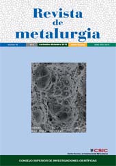 Fascicule, Revista de metalurgia : 48, 6, 2012, CSIC, Consejo Superior de Investigaciones Científicas