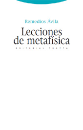 E-book, Lecciones de metafísica, Ávila, Remedios, Trotta