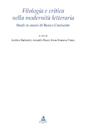 E-book, Filologia e critica nella modernità letteraria : studi in onore di Renzo Cremante, CLUEB
