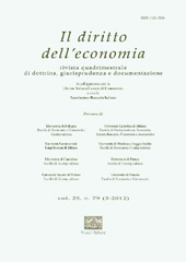 Issue, Il diritto dell'economia : 79, 3, 2012, Enrico Mucchi Editore