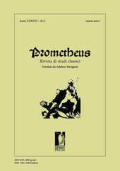 Issue, Prometheus : rivista di studi classici : XXXVIII, 2012, Firenze University Press