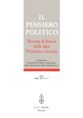 Fascicolo, Il pensiero politico : rivista di storia delle idee politiche e sociali : XLV, 3, 2012, L.S. Olschki