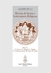 Fascicule, Rivista di storia e letteratura religiosa : XLVIII, 3, 2012, L.S. Olschki