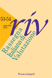 Fascicule, RIV : rassegna italiana di valutazione : 53/54, 2/3, 2012, Franco Angeli
