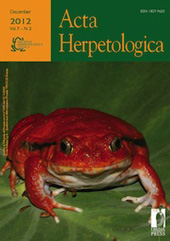 Fascicolo, Acta herpetologica : 7, 2, 2012, Firenze University Press