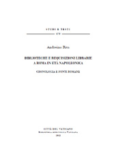 eBook, Biblioteche e requisizioni librarie a Roma in età napoleonica : cronologia e fonti romane, Biblioteca apostolica vaticana