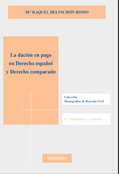 E-book, La dación en pago en derecho español y derecho comparado, Dykinson