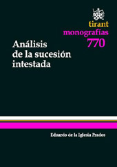 E-book, Análisis de la sucesión intestada, Iglesia Prados, Eduardo de la., Tirant lo Blanch