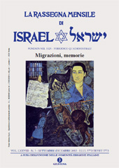 Fascículo, La Rassegna mensile di Israel : LXXVIII, 3, 2012, Unione delle comunità ebraiche italiane - La Giuntina