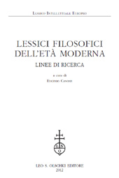 E-book, Lessici filosofici dell'età moderna : linee di ricerca, L.S. Olschki