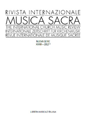 Issue, Rivista internazionale di musica sacra : XXXIII, 1/2, 2012, Libreria musicale italiana