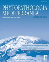 Fascicule, Phytopathologia mediterranea : 51, 1, 2012, Firenze University Press