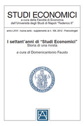Fascicule, Studi economici : 108, 3, supplemento, 2012, Franco Angeli