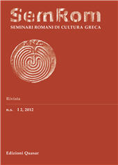 Articolo, Gli amori di Ares e Afrodite (Od. 8. 266-366) : statuto del discorso e genere poetico, Edizioni Quasar