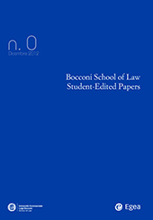 Fascicule, Bocconi School of Law : Student-Edited Papers : 0, 2012, Egea