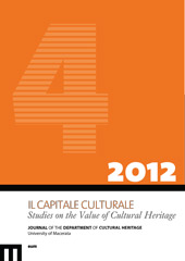 Heft, Il capitale culturale : studies on the value of cultural heritage : 4, 1, 2012, EUM-Edizioni Università di Macerata