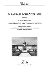 eBook, Parafrasi schröderiane : ovvero Ernst Schröder, le operazioni del calcolo logico, LED Edizioni Universitarie